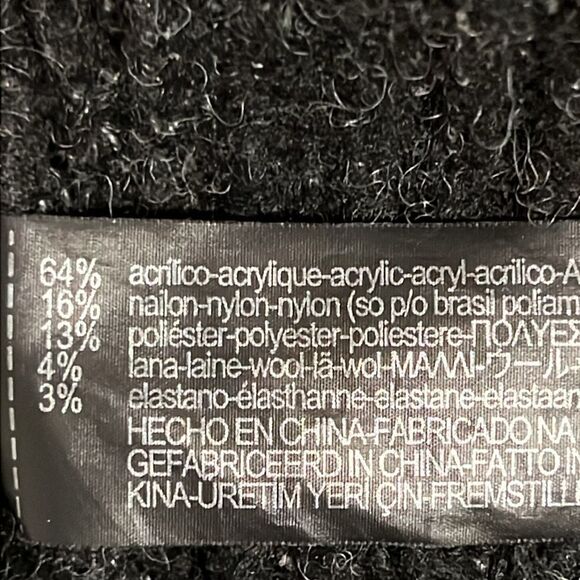 Zara Black Oversized V Neck Sweater Dress Size M - Picture 12 of 12